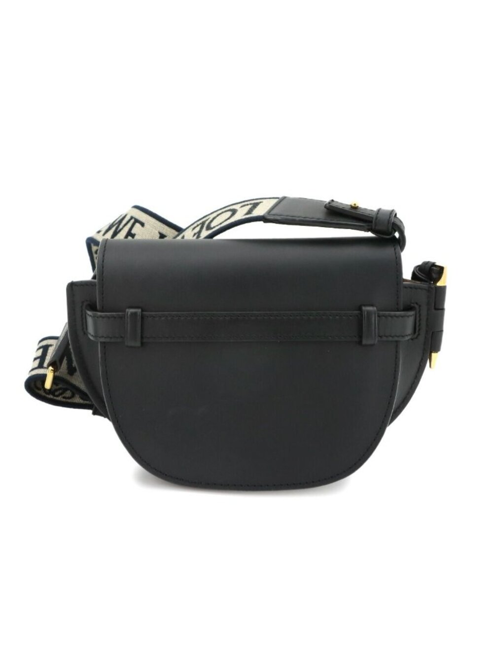 ★SOLD★ Loewe Gate Dual Mini Shoulder Bag Leather Black Gold - Picture 3 of 10